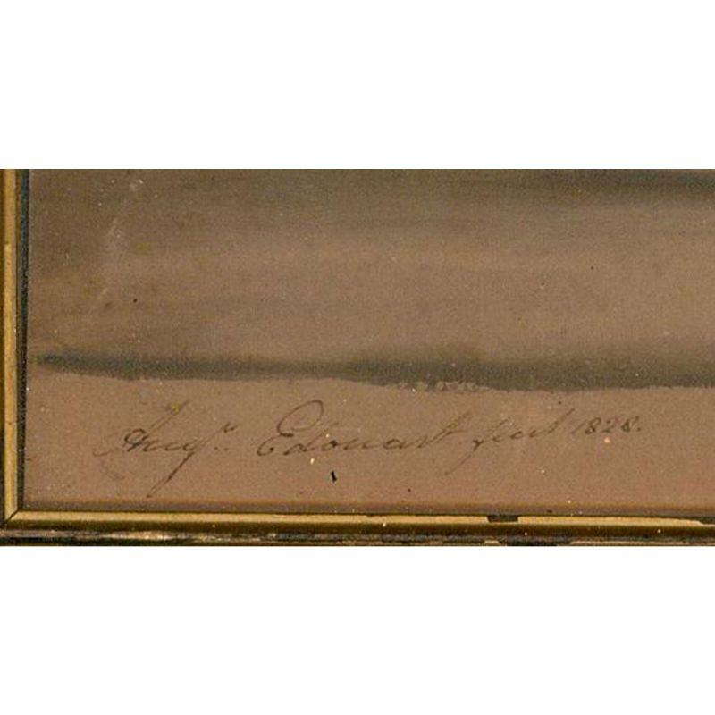 Augustuste Edouart (1789-1861) - Silhouettes in carta tagliata del 1828, uomo georgiano di profilo 1
