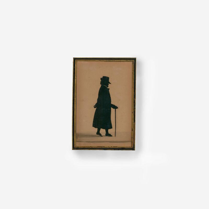 Augustuste Edouart (1789-1861) - Silhouettes in carta tagliata del 1828, uomo georgiano di profilo 2