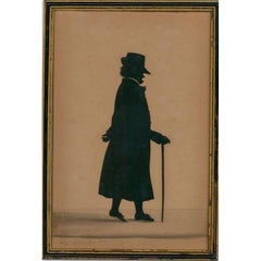 Auguste Edouart (1789-1861) - 1828 Cut Paper Silhouette, Georgian Man In Profile