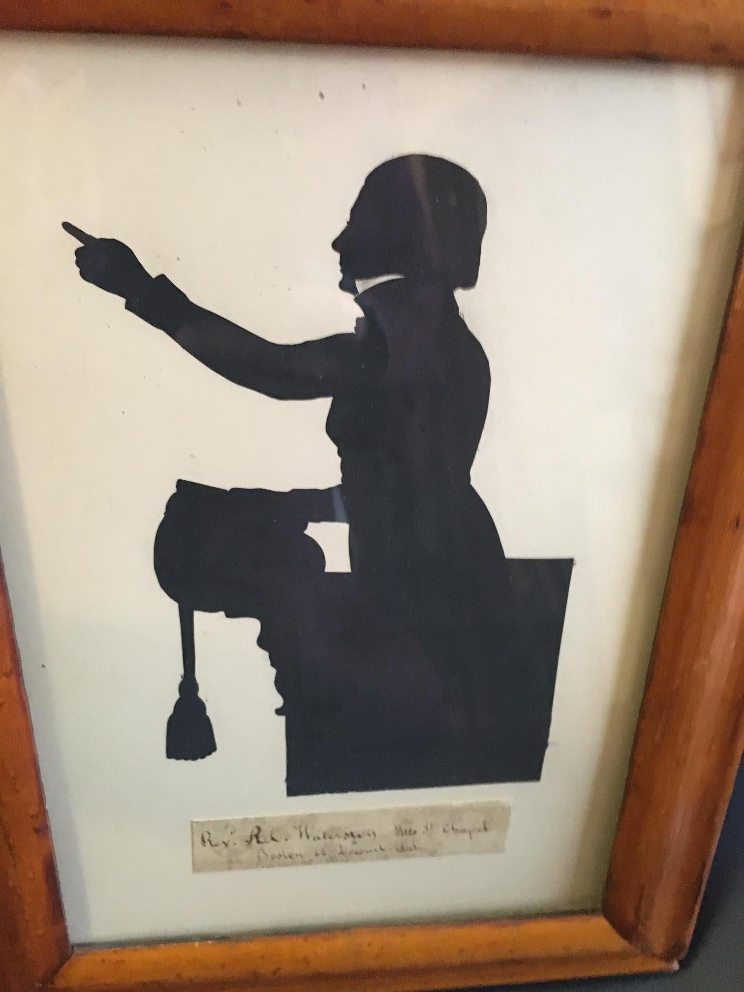 Silhouette by Auguste Edouart French Artist 1841 of Rev. R. C. Waterston Boston 6