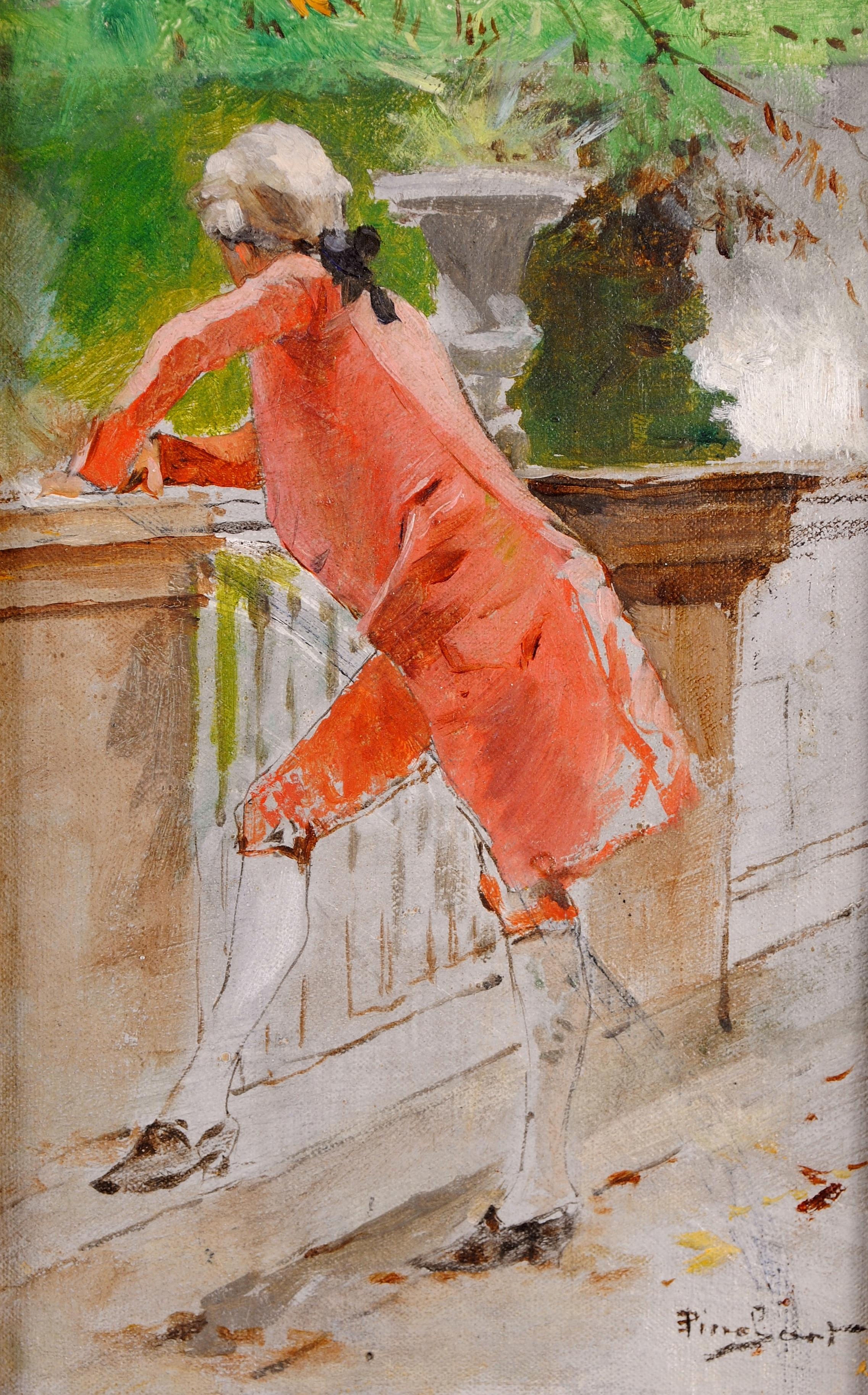 Un elegante gentiluomo - Ritratto figurativo antico francese del 19° secolo - Painting di Auguste Emile Pinchart