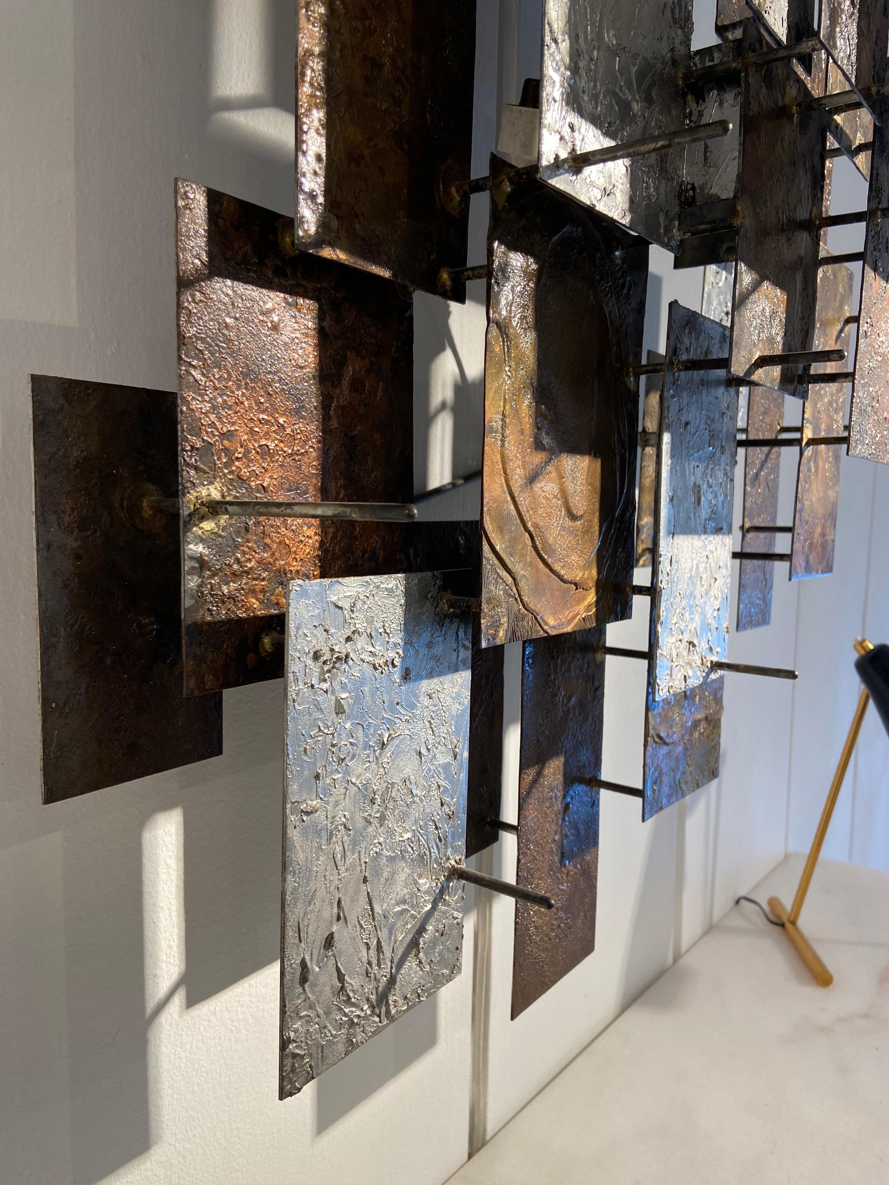 Auguste Fix – Brutalist Wall Lamp, Signed, France, circa 1960 For Sale 2
