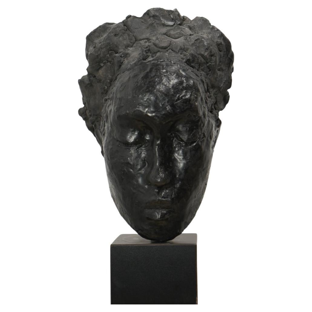 Auguste Garufi Head Sculpture, Vintage Bust, Circa 1986