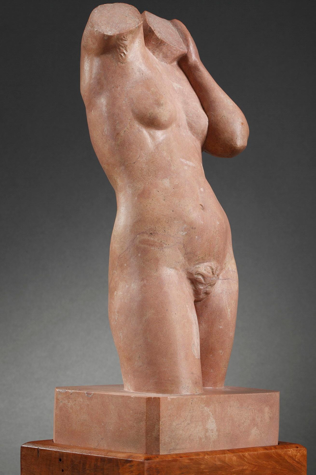 Torso di donna - Sculpture Art Déco di Auguste Heng