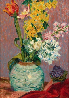 Bouquet de fleurs dans un vase by Auguste Herbin