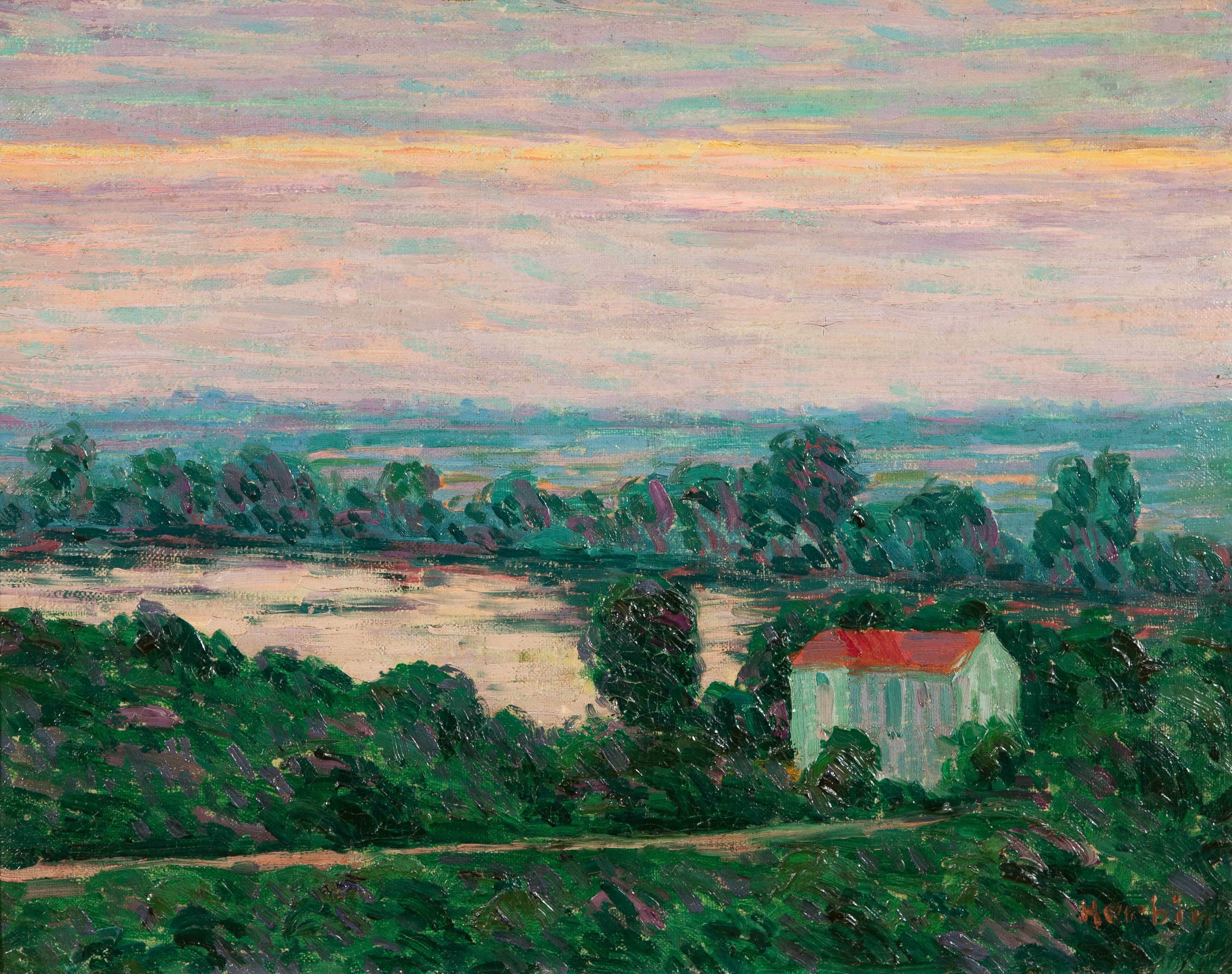 *VEUILLEZ NOTER QUE LES ACHETEURS BRITANNIQUES NE PAIERONT QUE 5% DE TVA SUR CET ACHAT.  Une fois la commande passée, nous ferons en sorte que la TVA de 20 % soit réduite à 5 %.

Petite maison au bord de l'eau par Auguste Herbin (1882-1960)
Huile