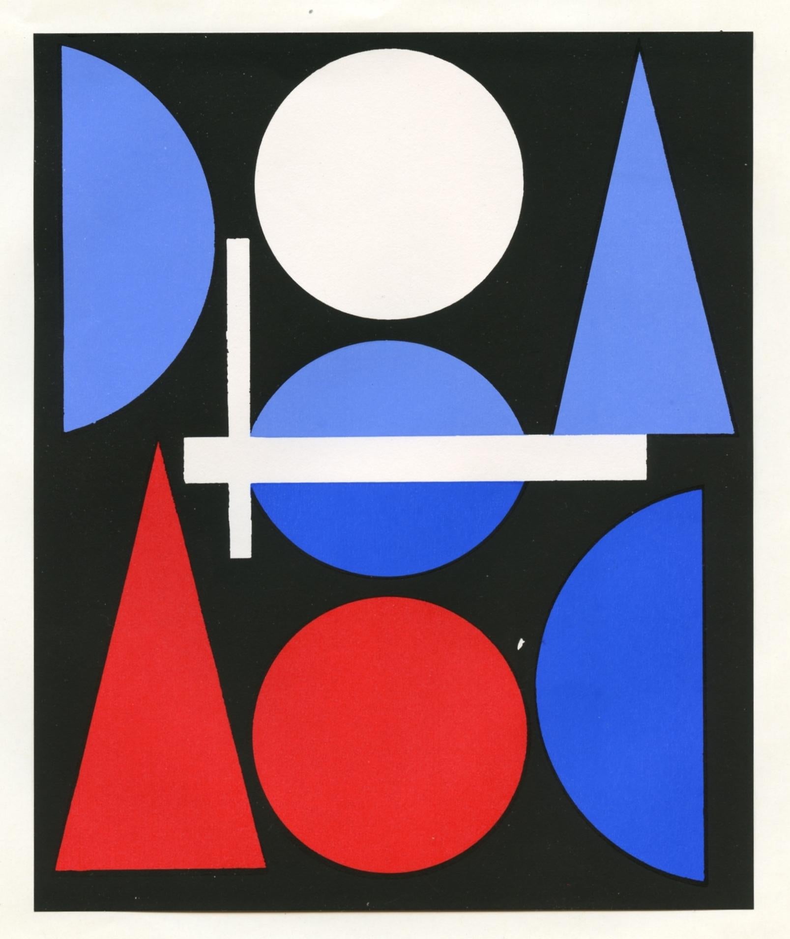 Medium: serigraph / silkscreen. Printed in 1964 on thin wove paper by Imprimerie Mazarine and published in Paris by Galerie Denise Rene for the rare exhibition catalogue "Hard Edge". This work was attached by the publisher onto a larger support