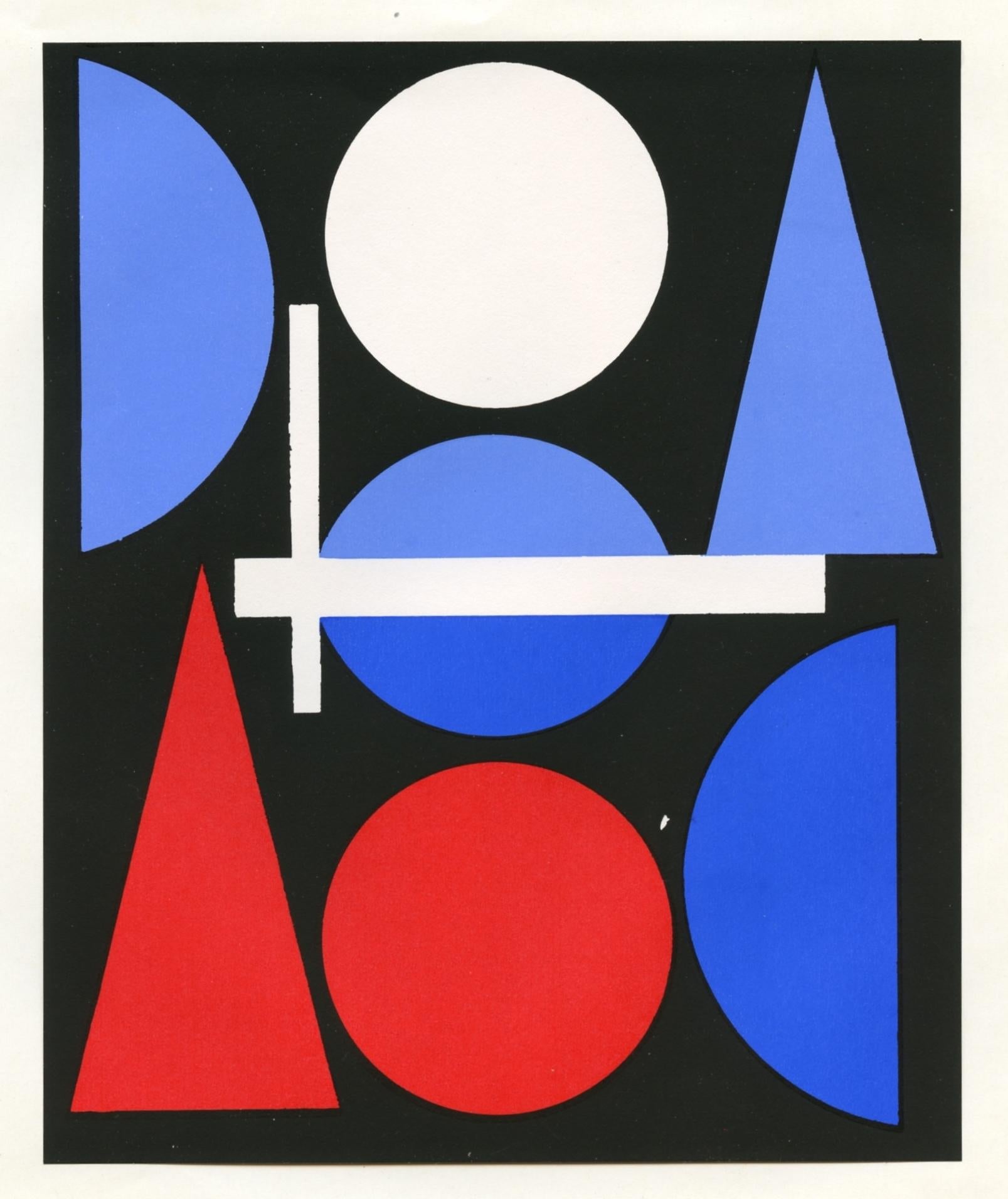 Técnica: serigrafía / serigrafía. Impreso en 1964 en papel de trama fina por la Imprimerie Mazarine y publicado en París por la Galerie Denise Rene para el raro catálogo de la exposición "Hard Edge". Esta obra fue adherida por el editor a una hoja