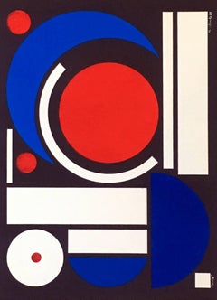 Sérigraphie d'Una d'Auguste Herbin (art d'abstraction géométrique)