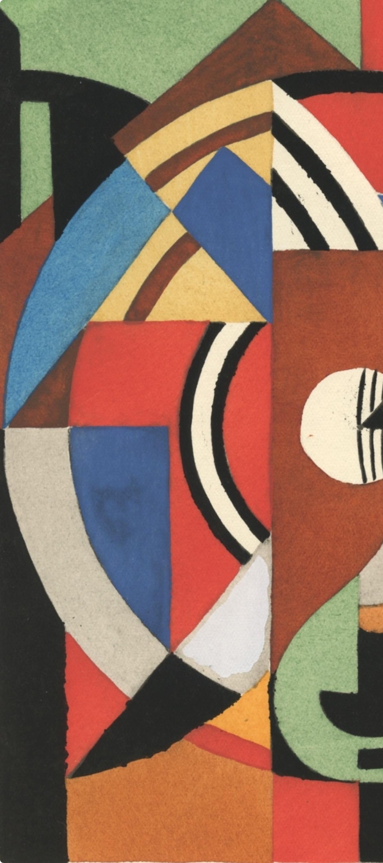 Herbin, Composición, El Arte Cubista, Teorías y Realizaciones (después de) - Still-Life Print Marrón de Auguste Herbin