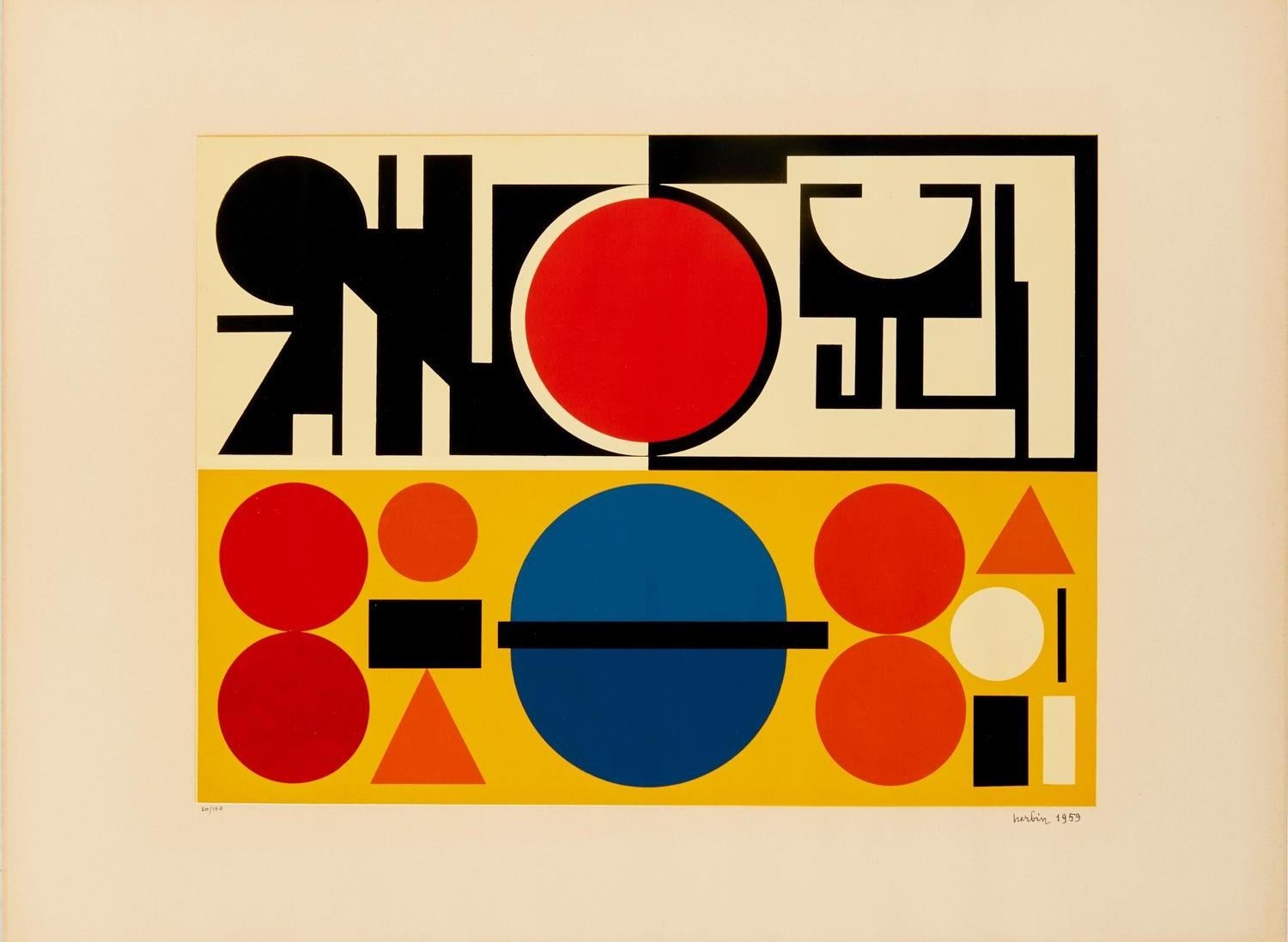 Auguste Herbin Abstract Print - Vendredi