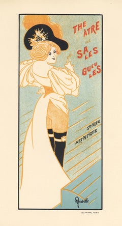 (d'après) Auguste Roubille - affiche lithographique - "Théâtre des Sales Gueules"