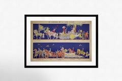 Circa 1920 original exhibition poster, Le Cortège de la Côte d’Azur