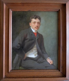 Portrait of young man sitting