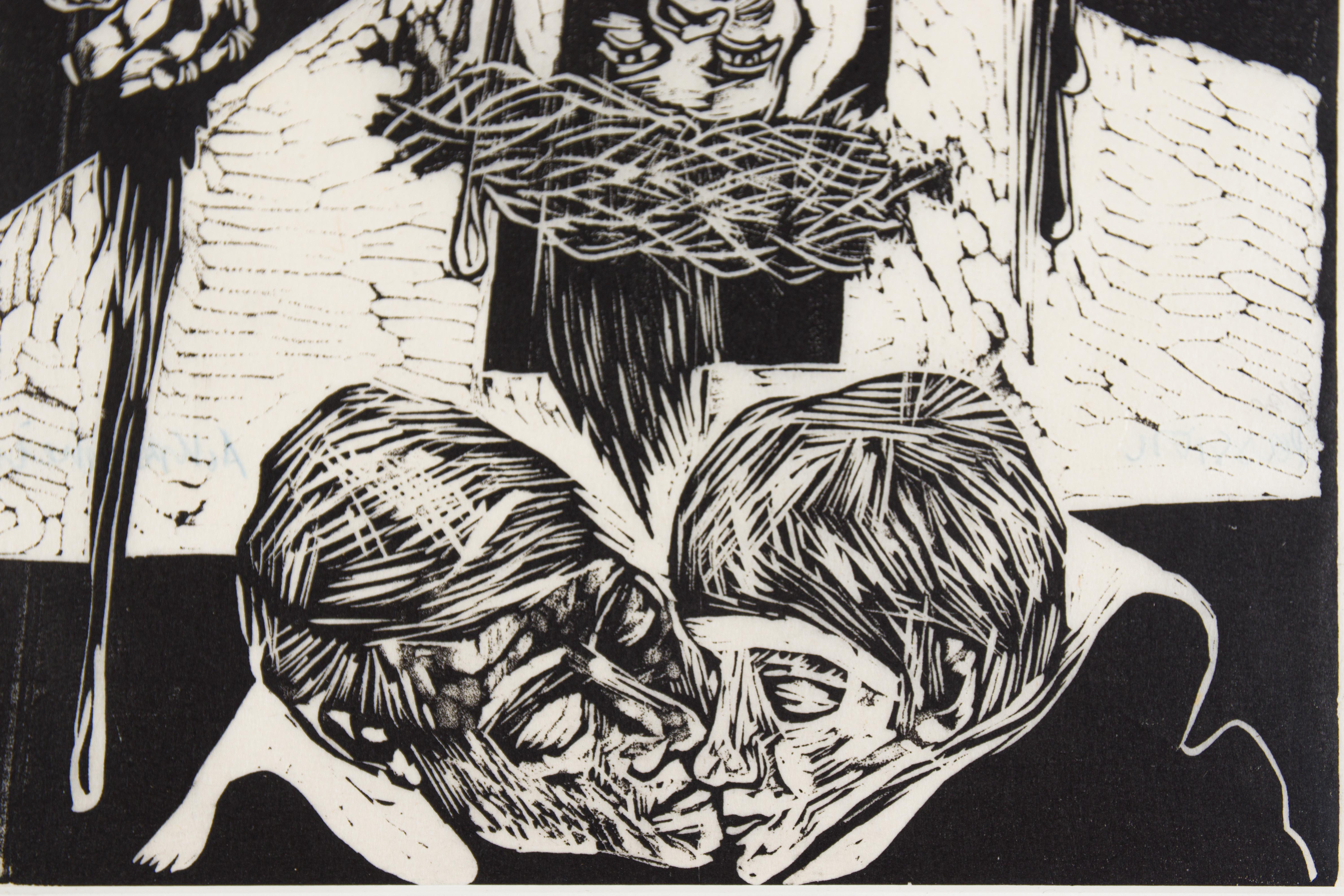 Liebende unter dem Kreuz  (Zeitgenössisch), Print, von Auguste Kronheim