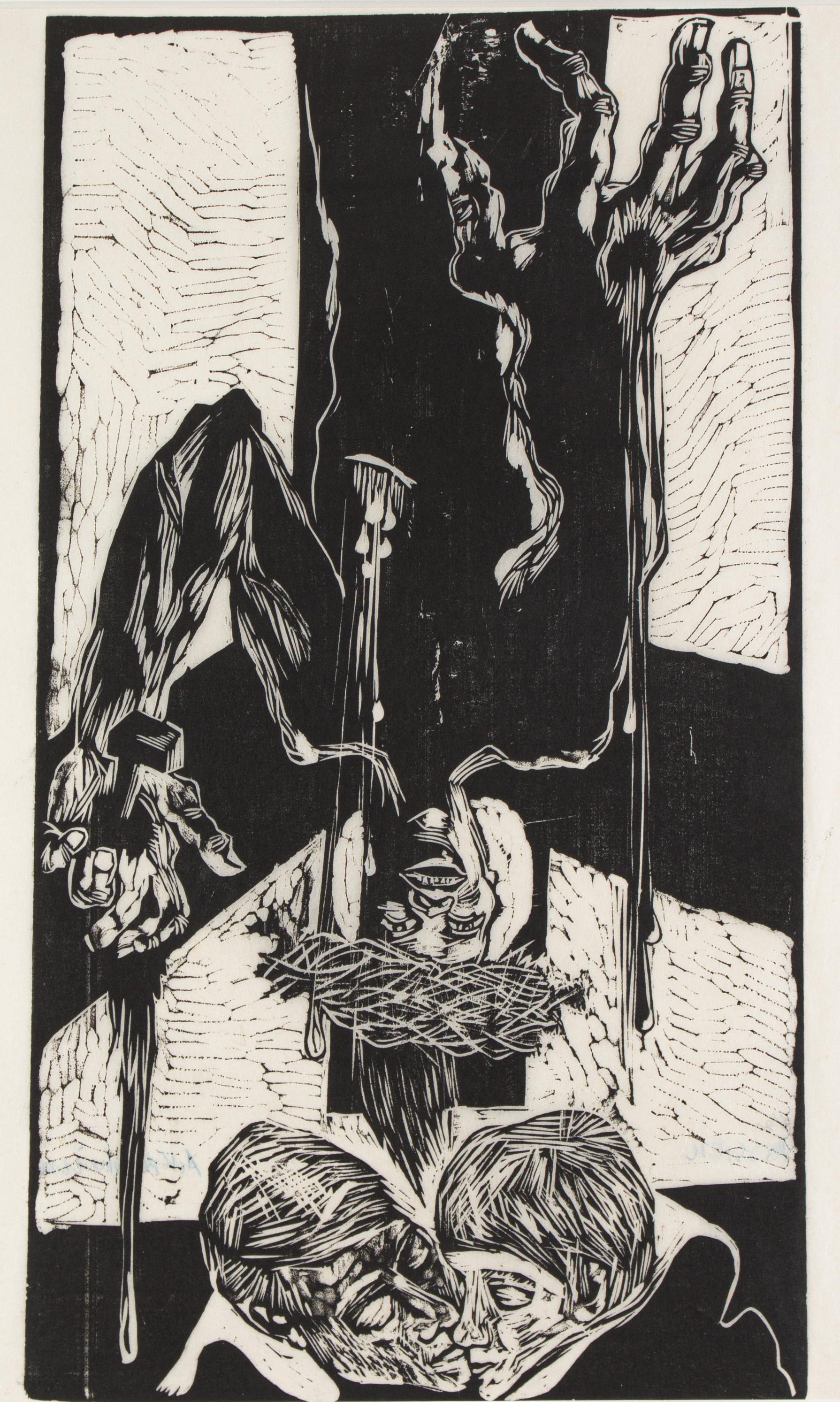 Lovers Under The Cross  - Print by Auguste Kronheim