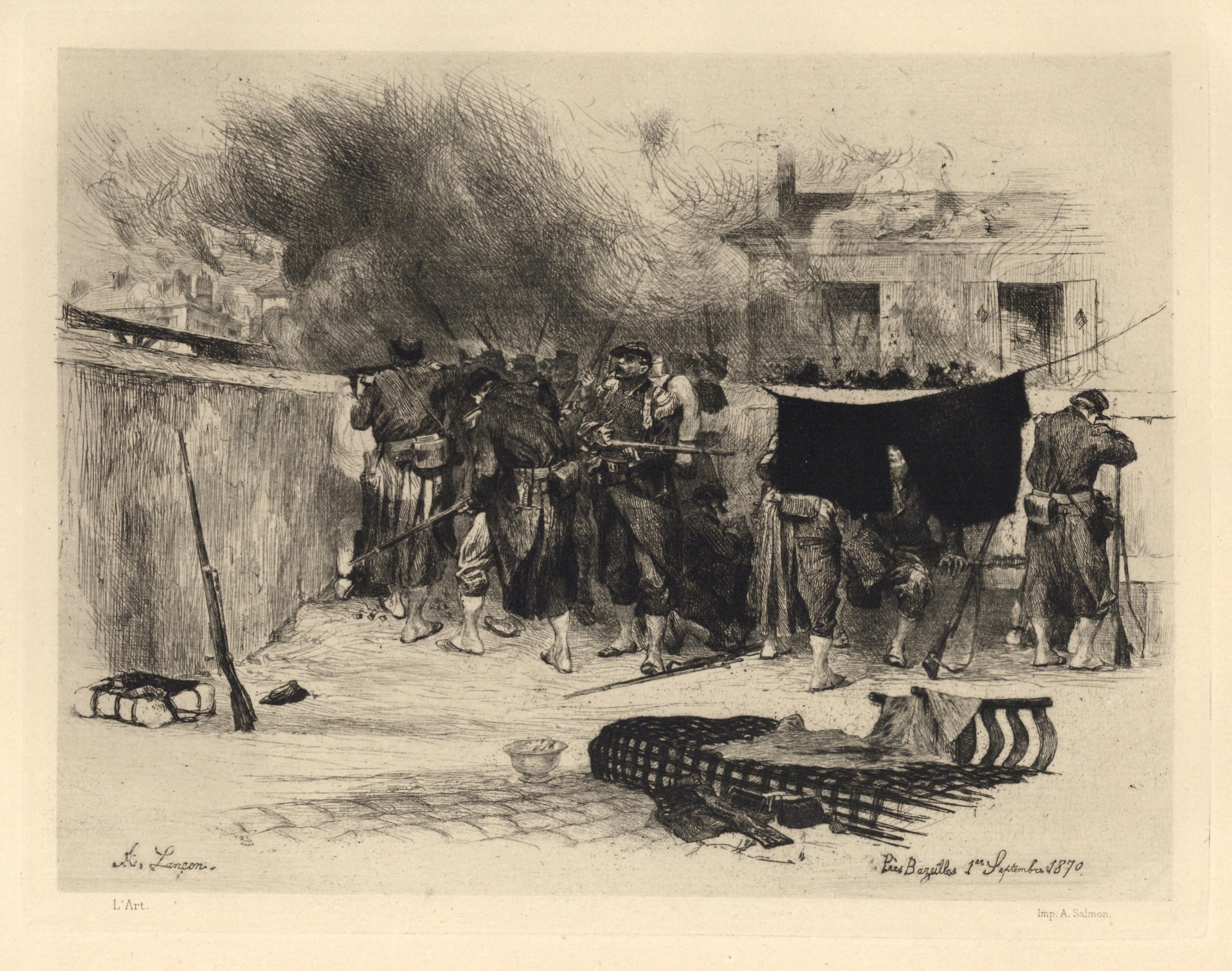 gravure originale - Print de Auguste Lançon