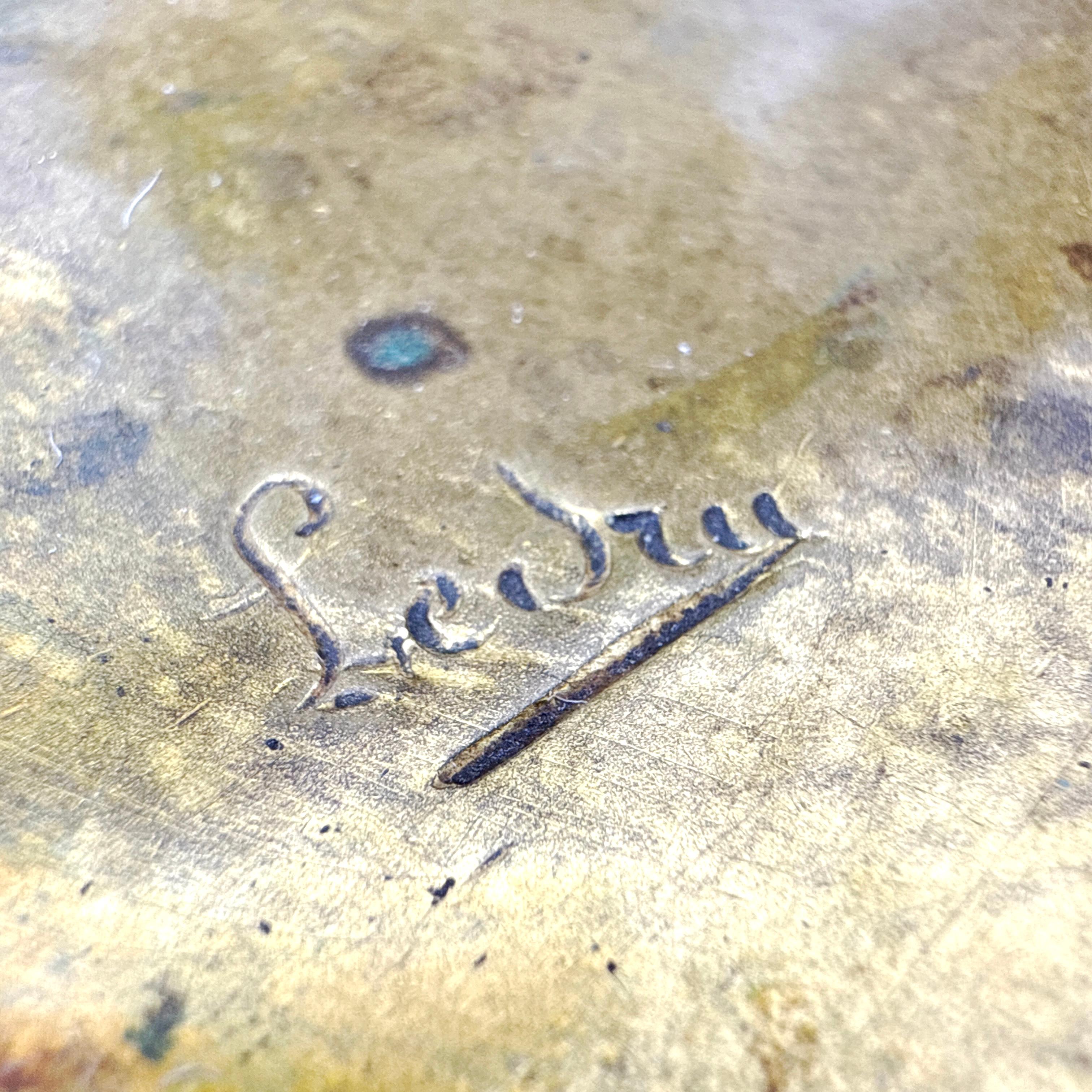 Auguste Ledru (francese, 1860-1902) Calamaio. Bronzo dorato - Fonderia Susse Frères in vendita 4