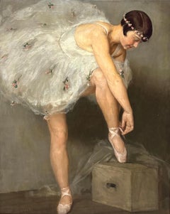 "Danseuse à l'Opéra de Paris" Huile sur toile signée dans le cadre