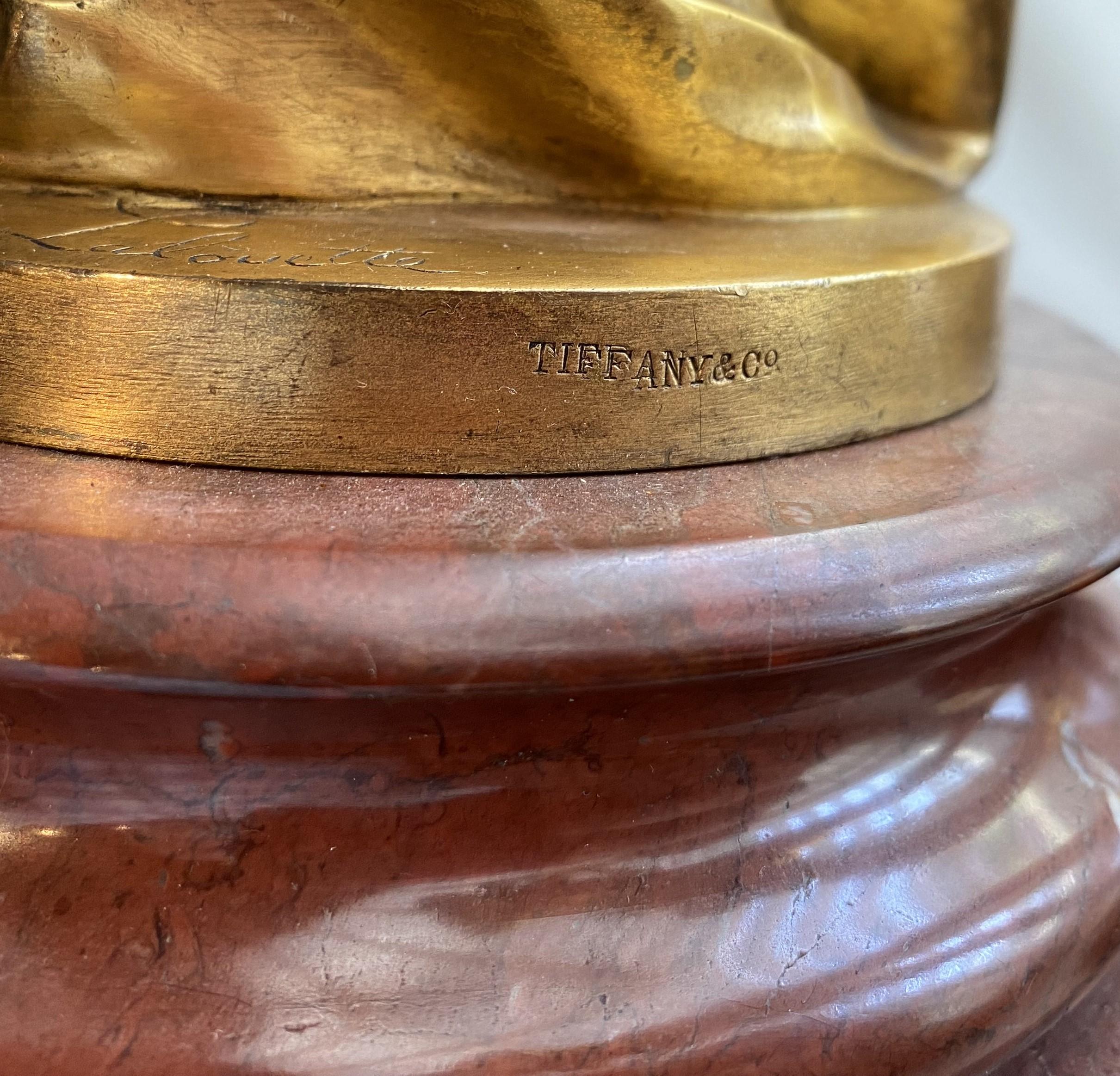 Auguste Louis Lalouette für Tiffany & Co, Paar vergoldete figürliche Bronzen aus dem 19. Jahrhundert, Paar im Angebot 6