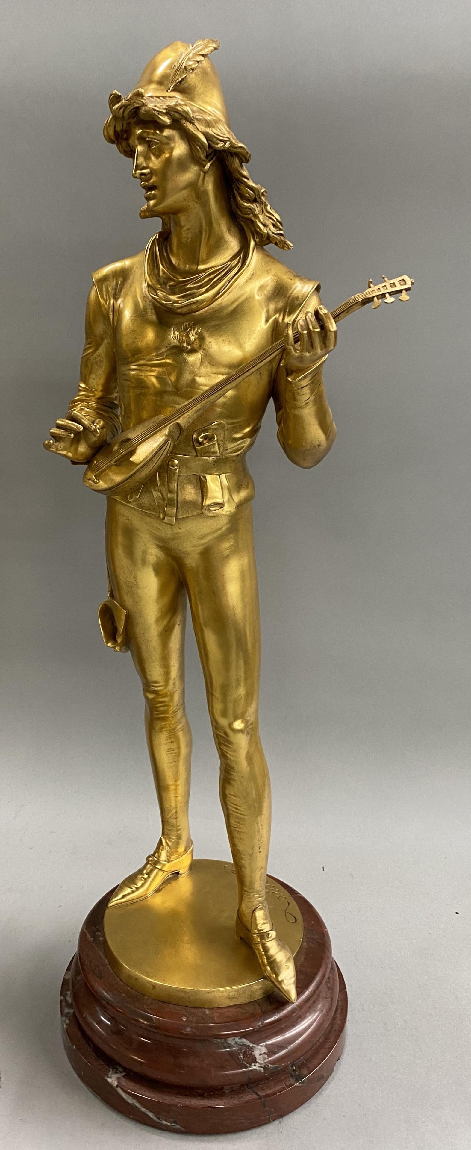 Auguste Louis Lalouette für Tiffany & Co, Paar vergoldete figürliche Bronzen aus dem 19. Jahrhundert, Paar im Angebot 7