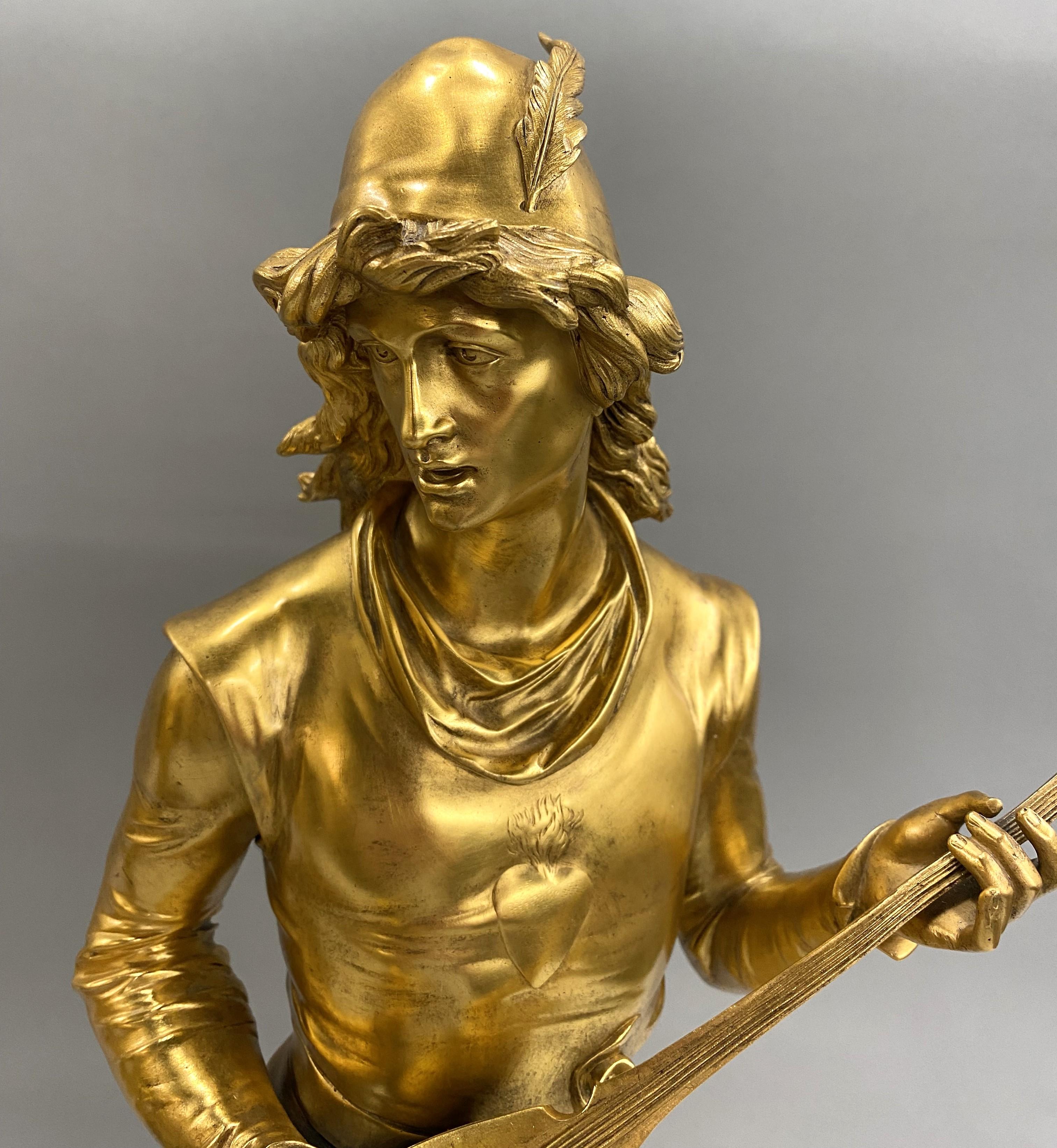 Auguste Louis Lalouette für Tiffany & Co, Paar vergoldete figürliche Bronzen aus dem 19. Jahrhundert, Paar im Angebot 11