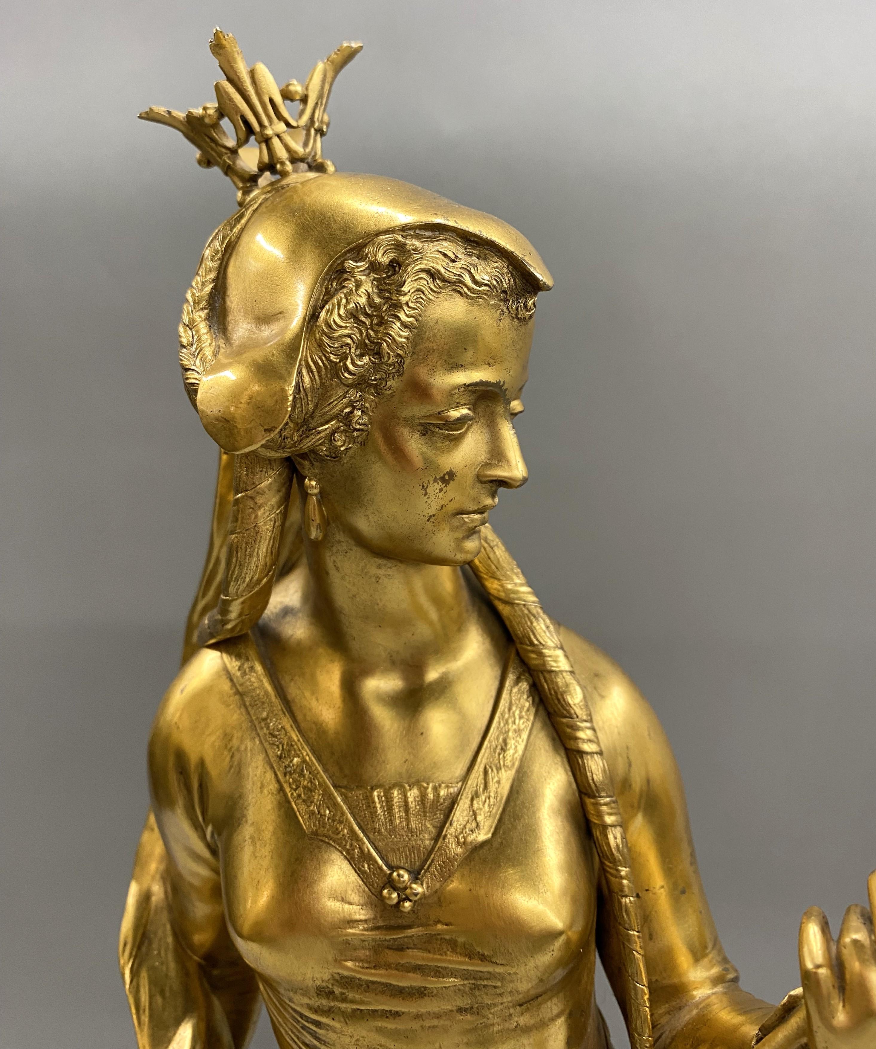 Auguste Louis Lalouette für Tiffany & Co, Paar vergoldete figürliche Bronzen aus dem 19. Jahrhundert, Paar im Angebot 1