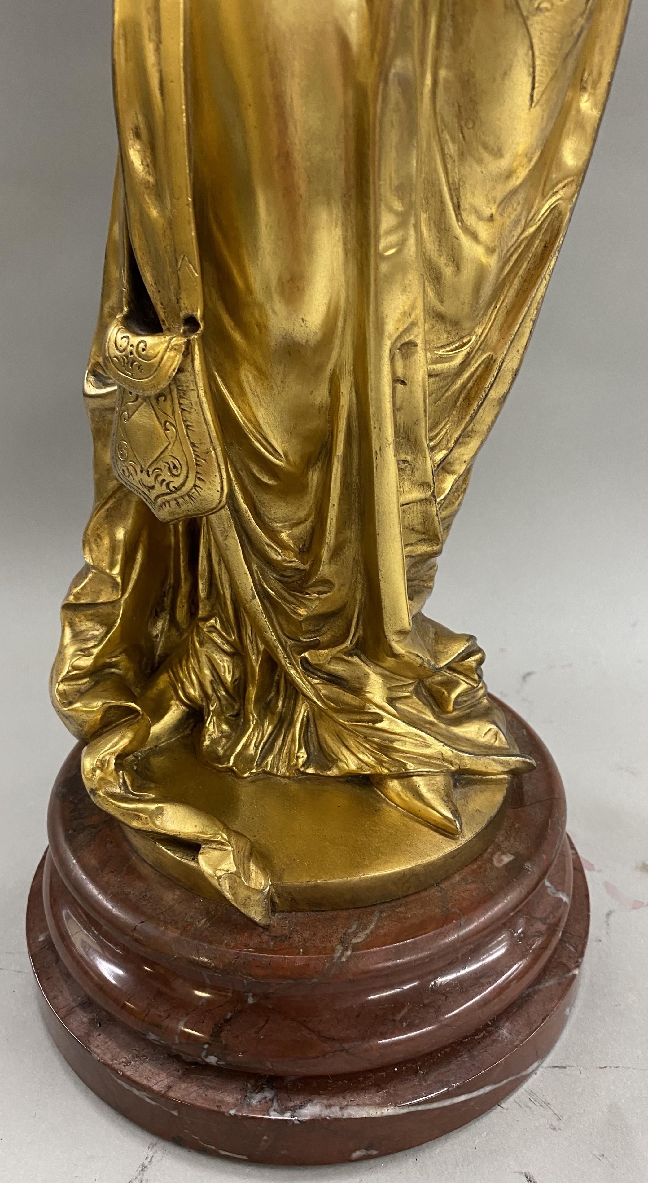 Auguste Louis Lalouette für Tiffany & Co, Paar vergoldete figürliche Bronzen aus dem 19. Jahrhundert, Paar im Angebot 4