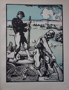 Fishermen - Lithographie d'origine (1897/98)