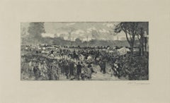 'Hyde Park' original woodcut engraving signed by Auguste Louis Lepère
