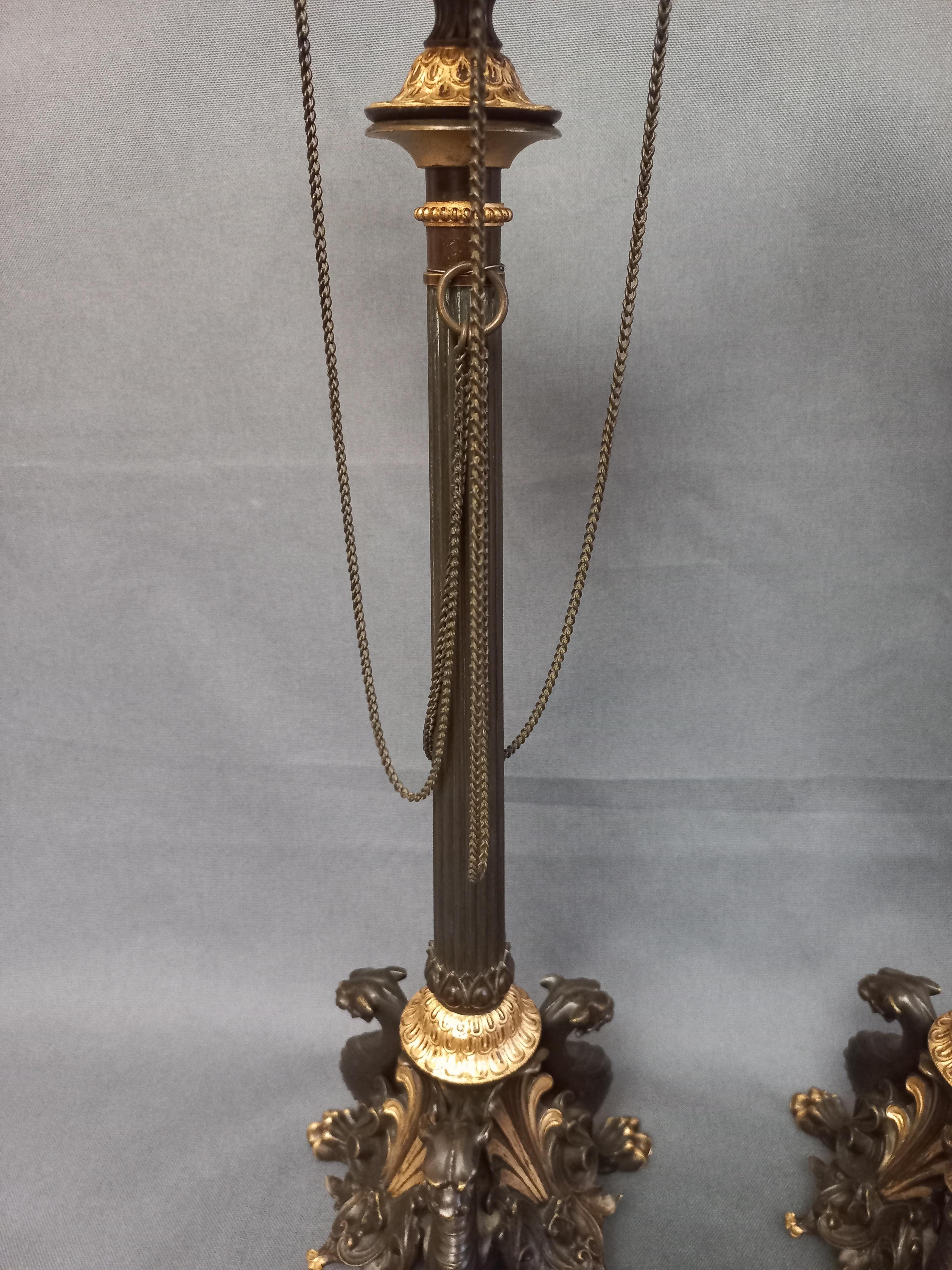 Auguste-maximilien Delafontaine Large Pair Of Candelabra In Bronze 4