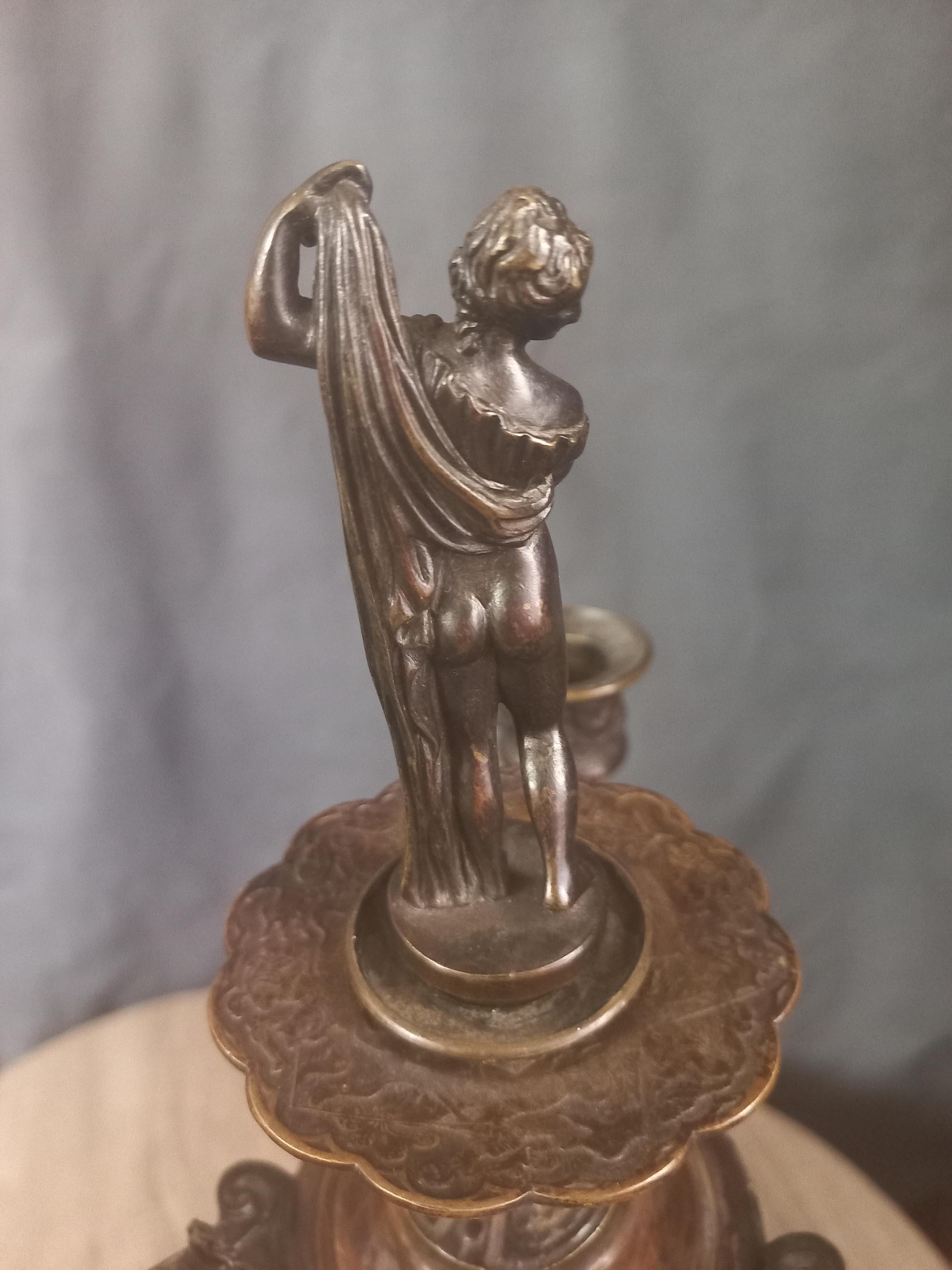 Auguste-maximilien Delafontaine Large Pair Of Candelabra In Bronze 6