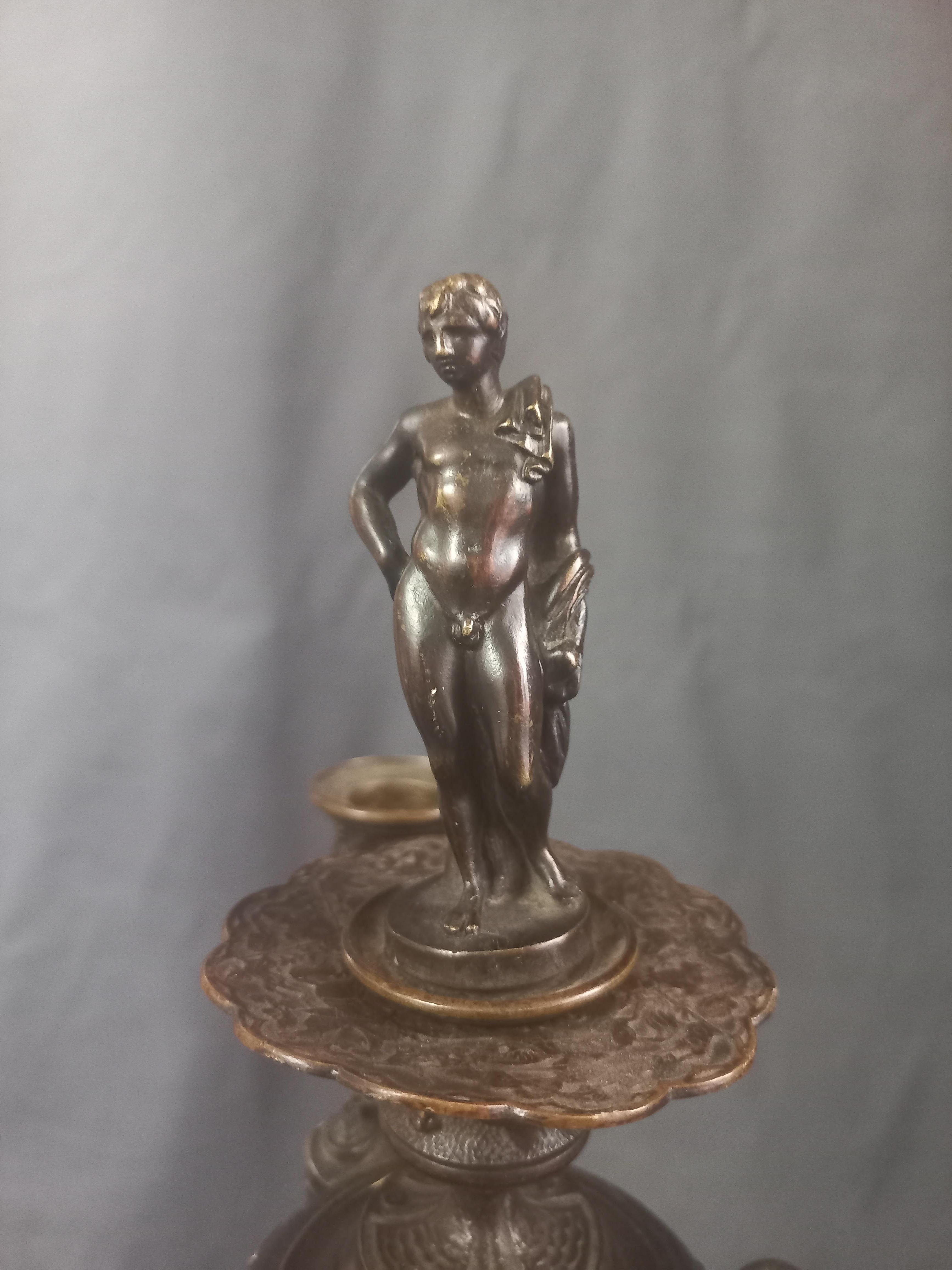 Auguste-maximilien Delafontaine Large Pair Of Candelabra In Bronze 7
