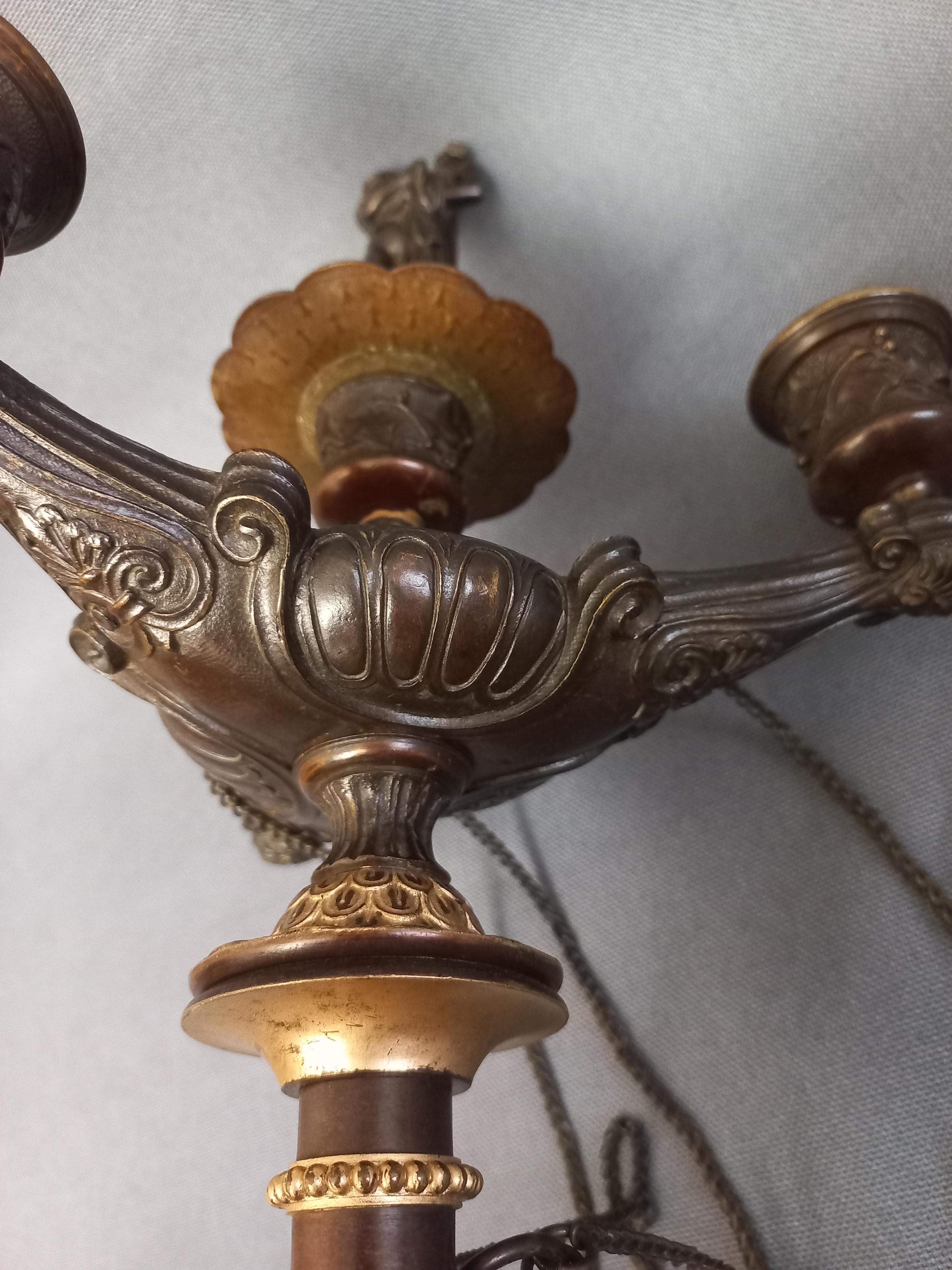 Auguste-maximilien Delafontaine Large Pair Of Candelabra In Bronze 1