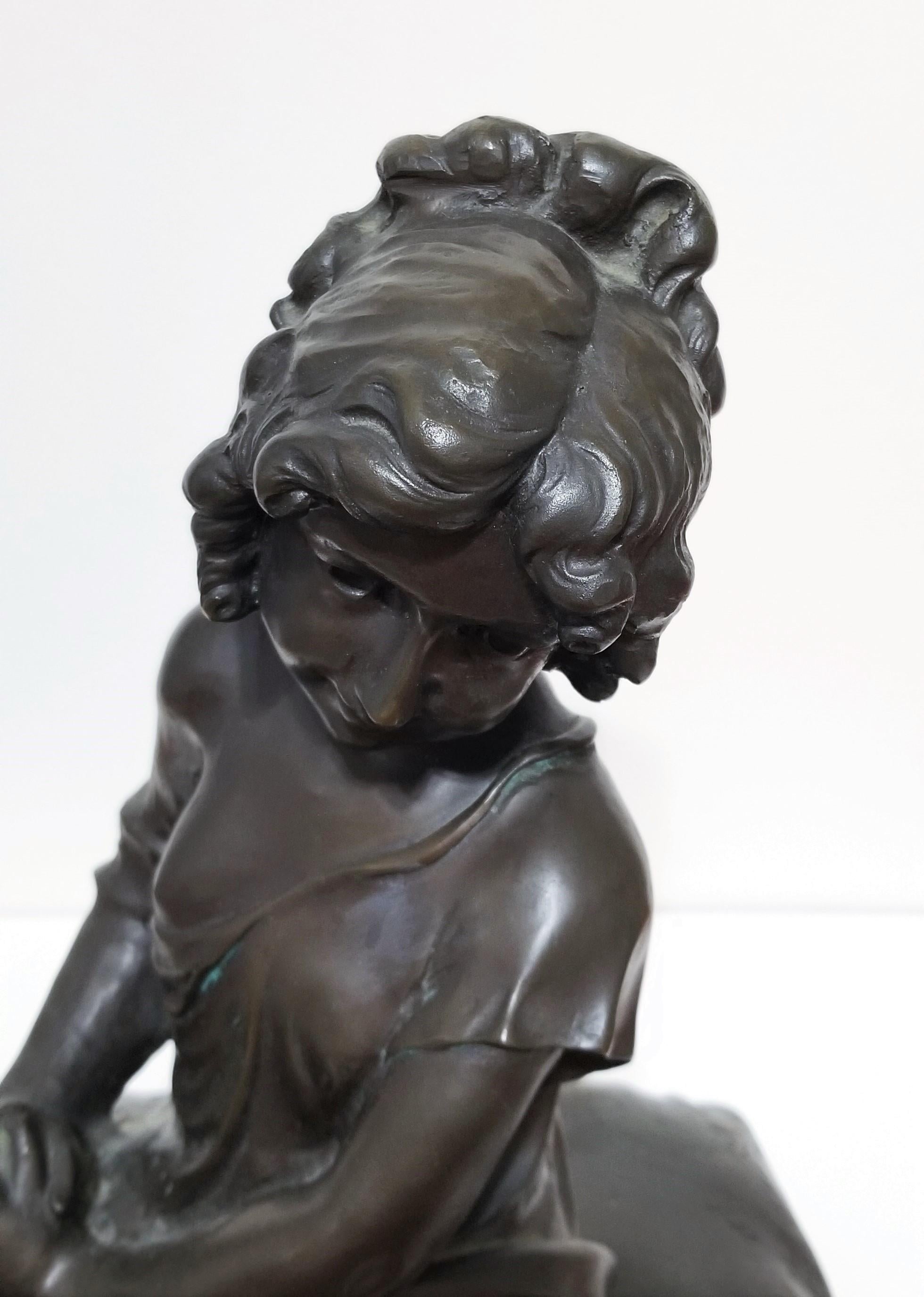 Jeune Fille sur L'oreiller (Young Girl on Pillow) /// Art Nouveau Auguste Moreau 6