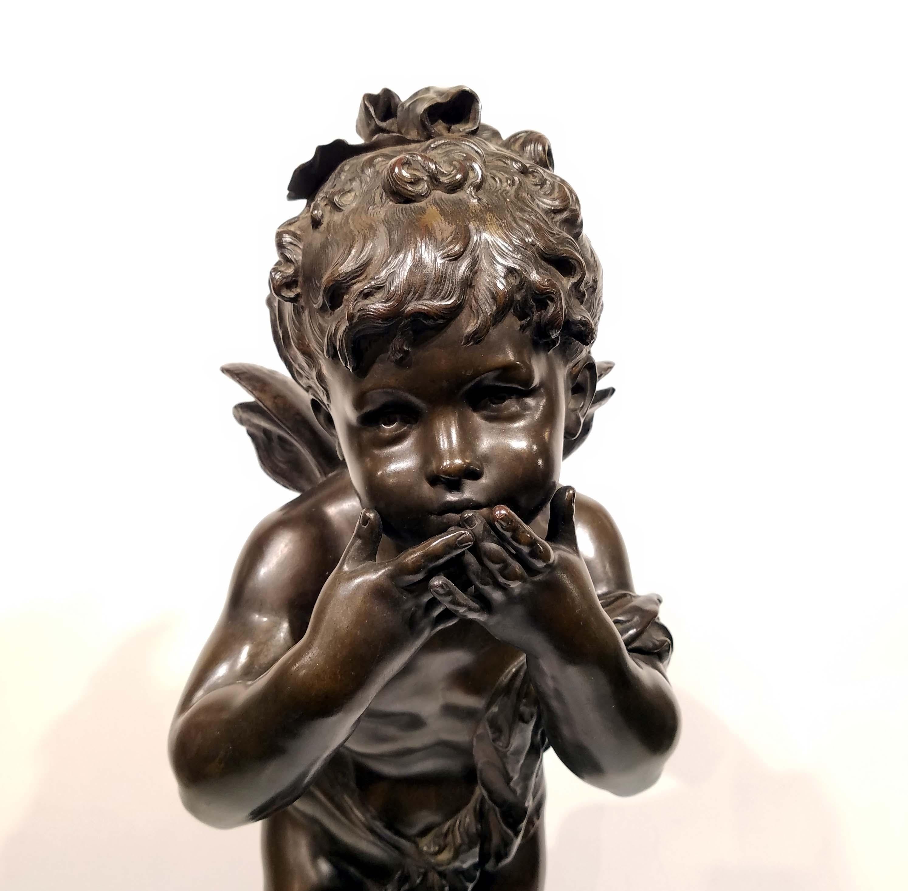 Auguste Moreau Bronze Sculpture, The Kiss 3