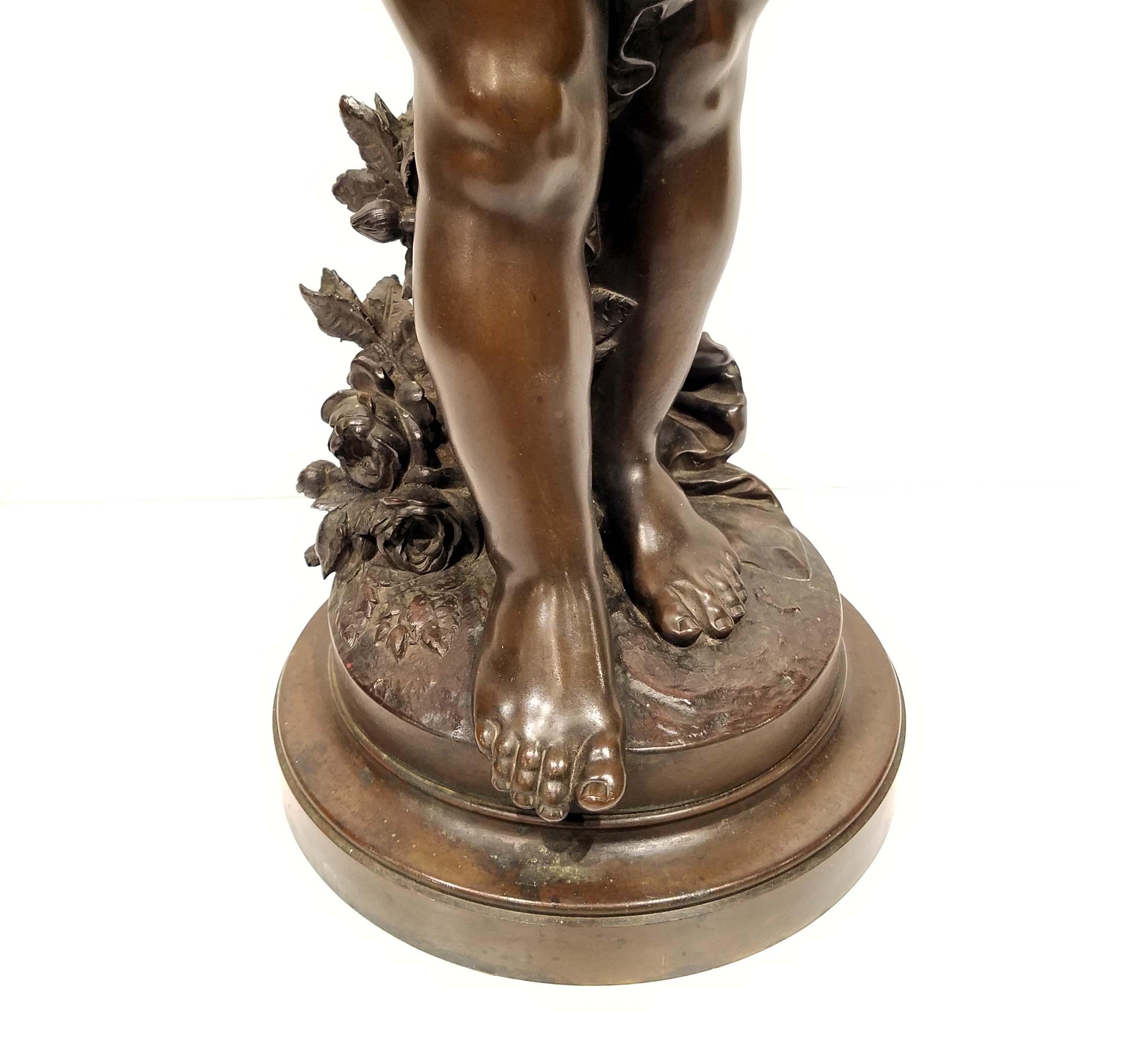 Auguste Moreau Bronze Sculpture, The Kiss 4