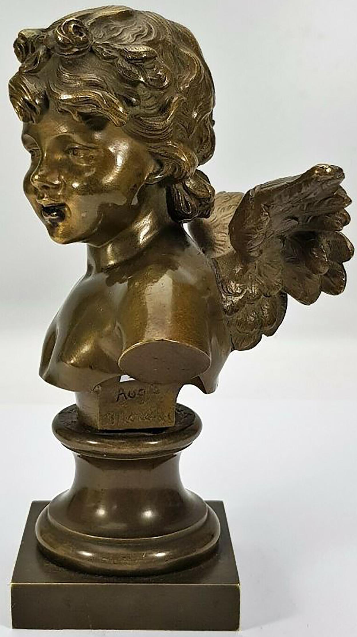 Auguste Moreau Bronze-Engel Putto, Frankreich, 1855-1919 (Art nouveau) im Angebot