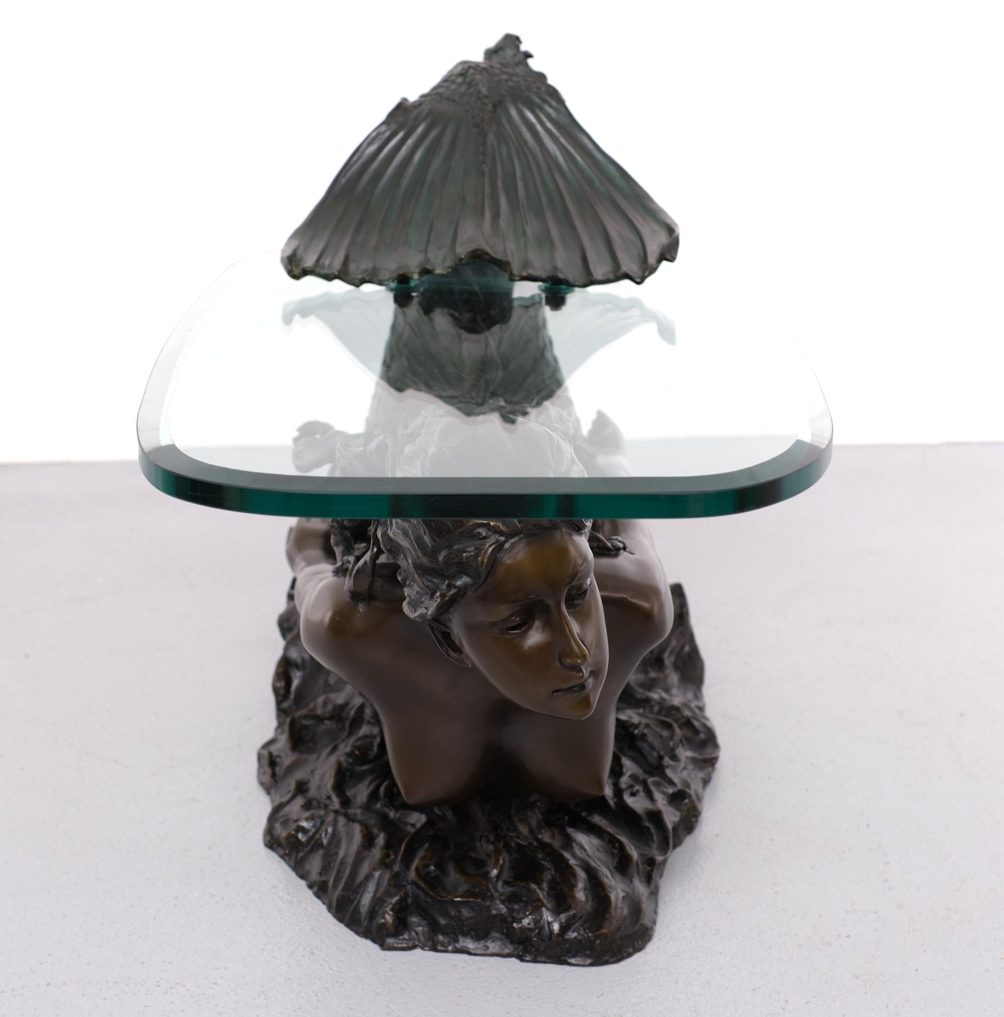  Auguste Moreau  Bronze Mermaid coffee table  France  In Good Condition In Den Haag, NL