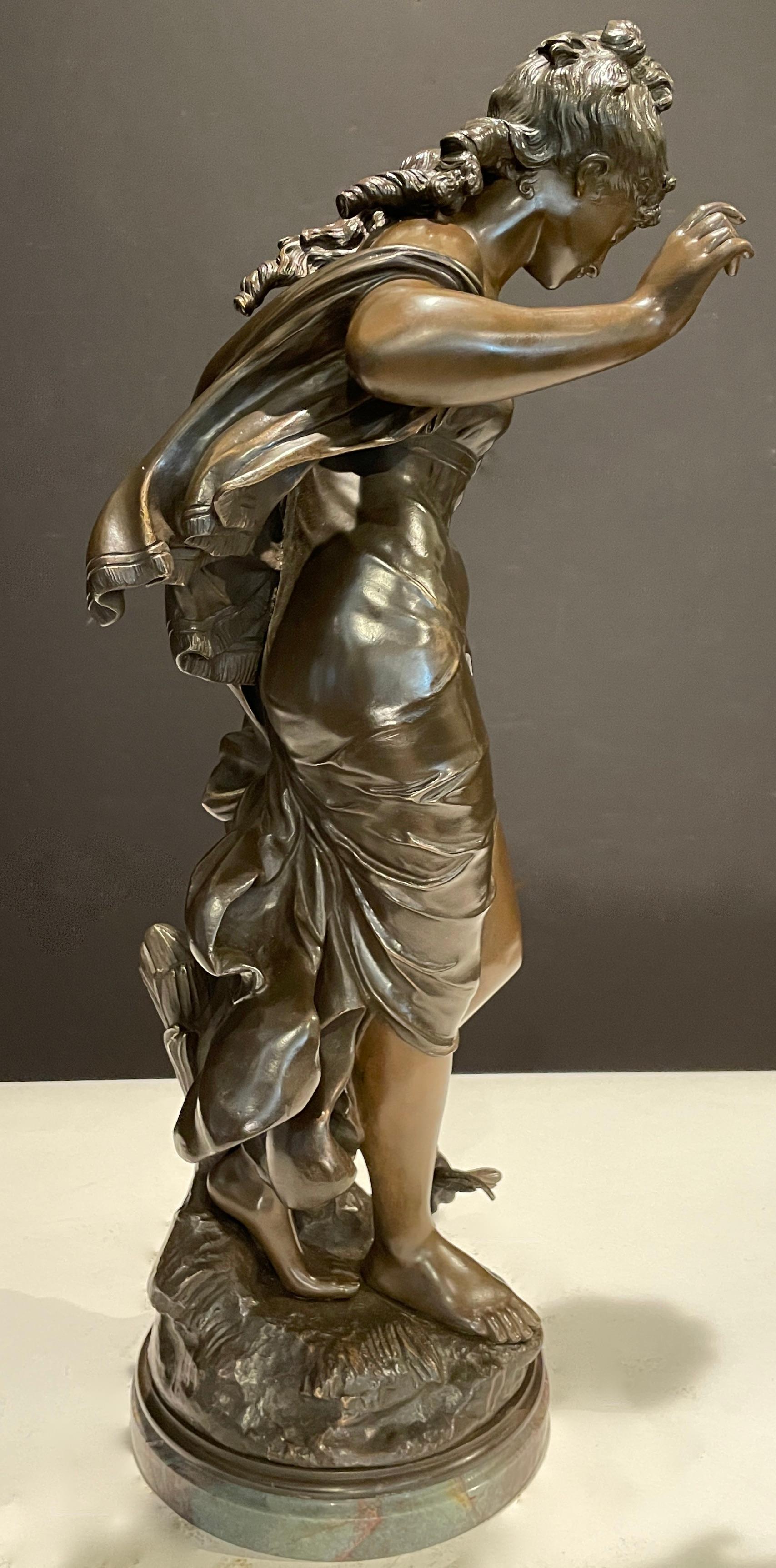aug moreau bronze statue
