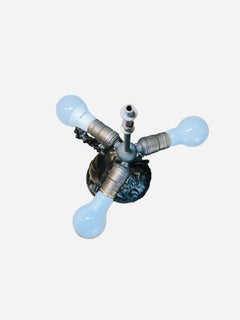 Auguste Moreau “Charmeur” Patinated Metal Sculpture Lamp