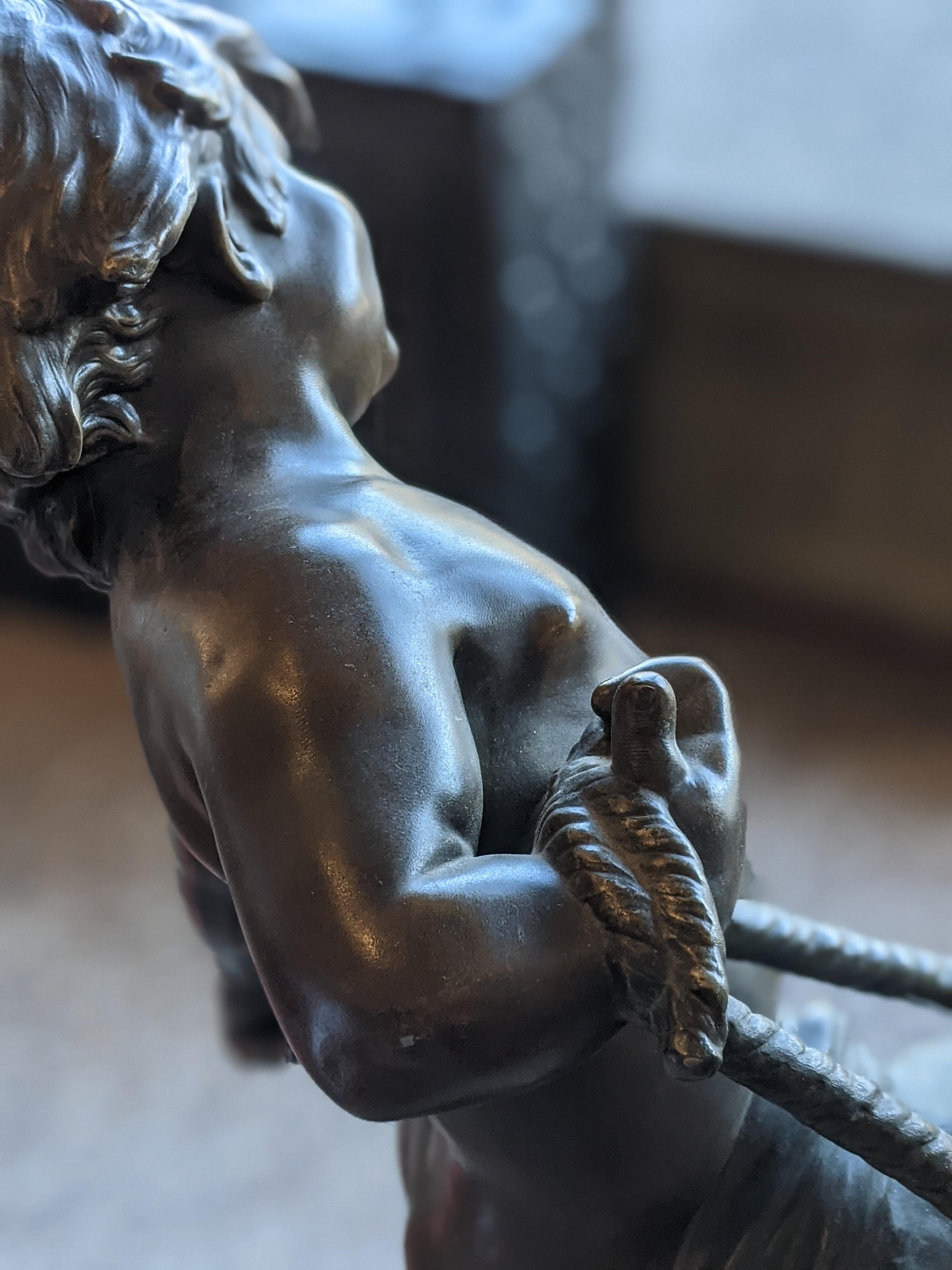 Auguste Moreau, Sculpture, Child with Losing Jug, Bronze, 2nd Half 19th Century For Sale 2
