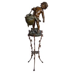 Auguste Moreau, Sculpture, Child with Losing Jug, Bronze, 2nd Half 19th Century
