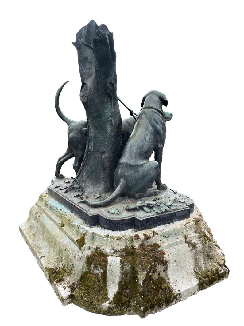Auguste-Nicolas CAÏN, dos grupos monumentales de bronce, bases originales de piedra, 1893 Bronce en venta