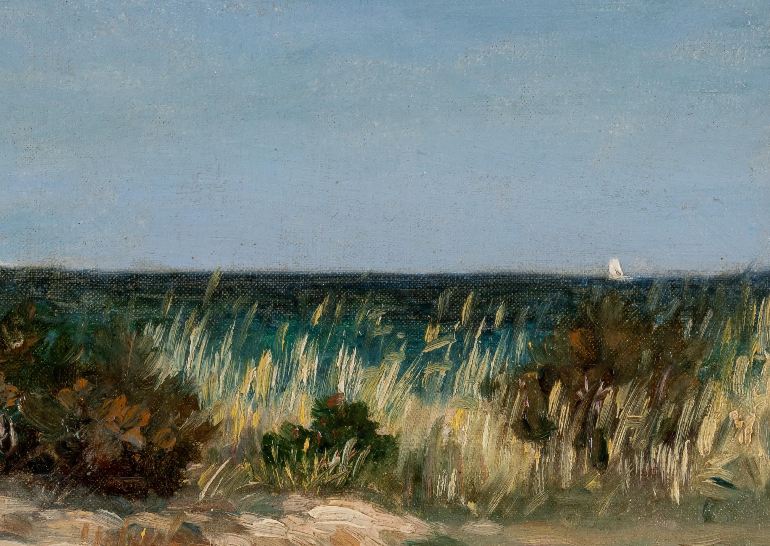 St. Tropez Bord de Mer (Impressionismus), Painting, von Auguste Pegurier