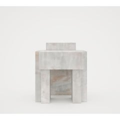Auguste Piece 06 White Onyx Limited Edition Stool by Tristan Montabord-Marc