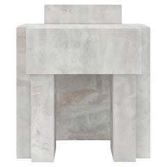 Sgabello Auguste Piece 06 White Onyx in edizione limitata di Tristan Montabord-Marc