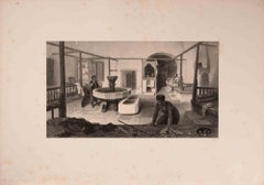 Antique Bain Tatar (Tatar Bath) - Lithograph by Auguste Raffet - 1840