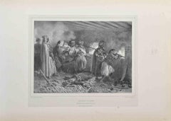 Batterie Couverte - Lithograph by Auguste Raffet - 1837