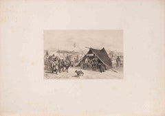 Campement en Valachie - Lithograph by Auguste Raffet - 1840s